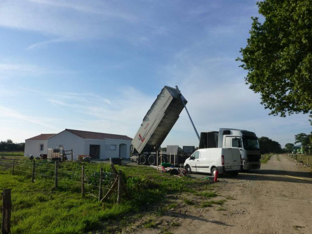 Réalisation chape pour pavillon